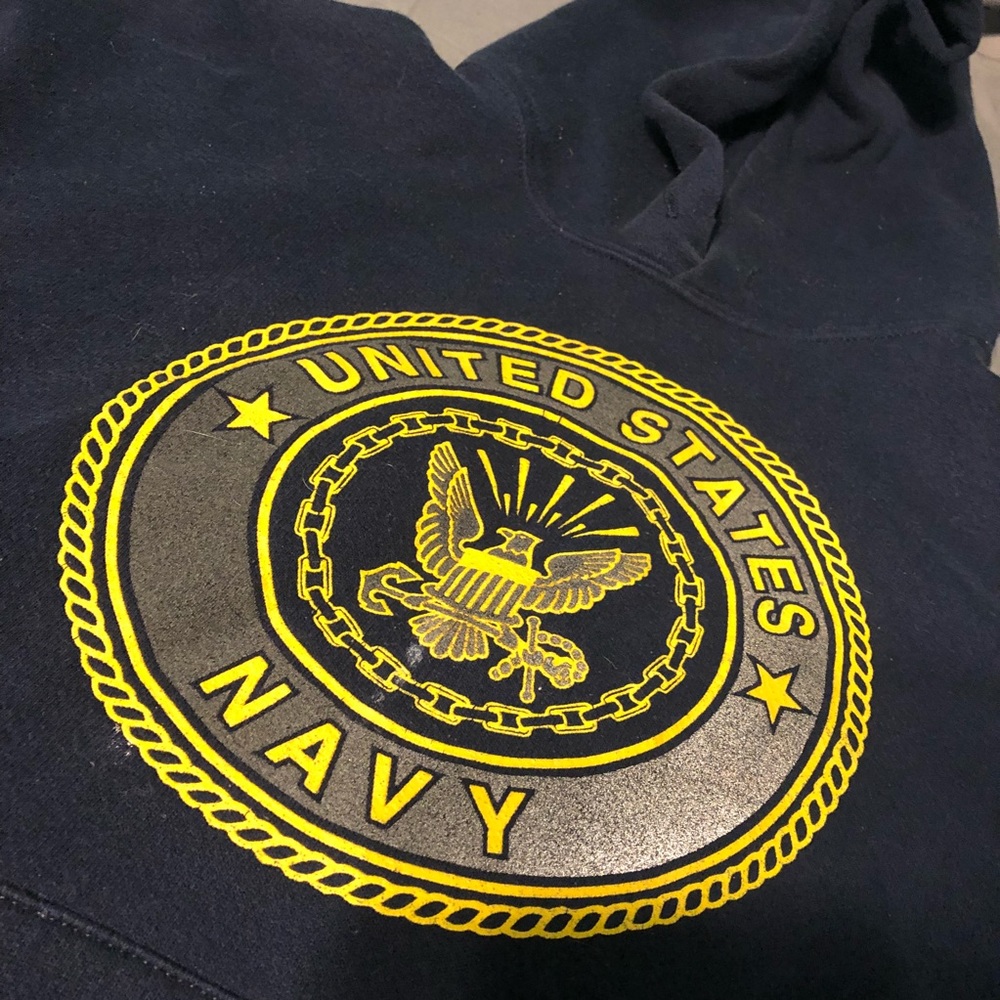 3/$15 Navy Hoodie - Military